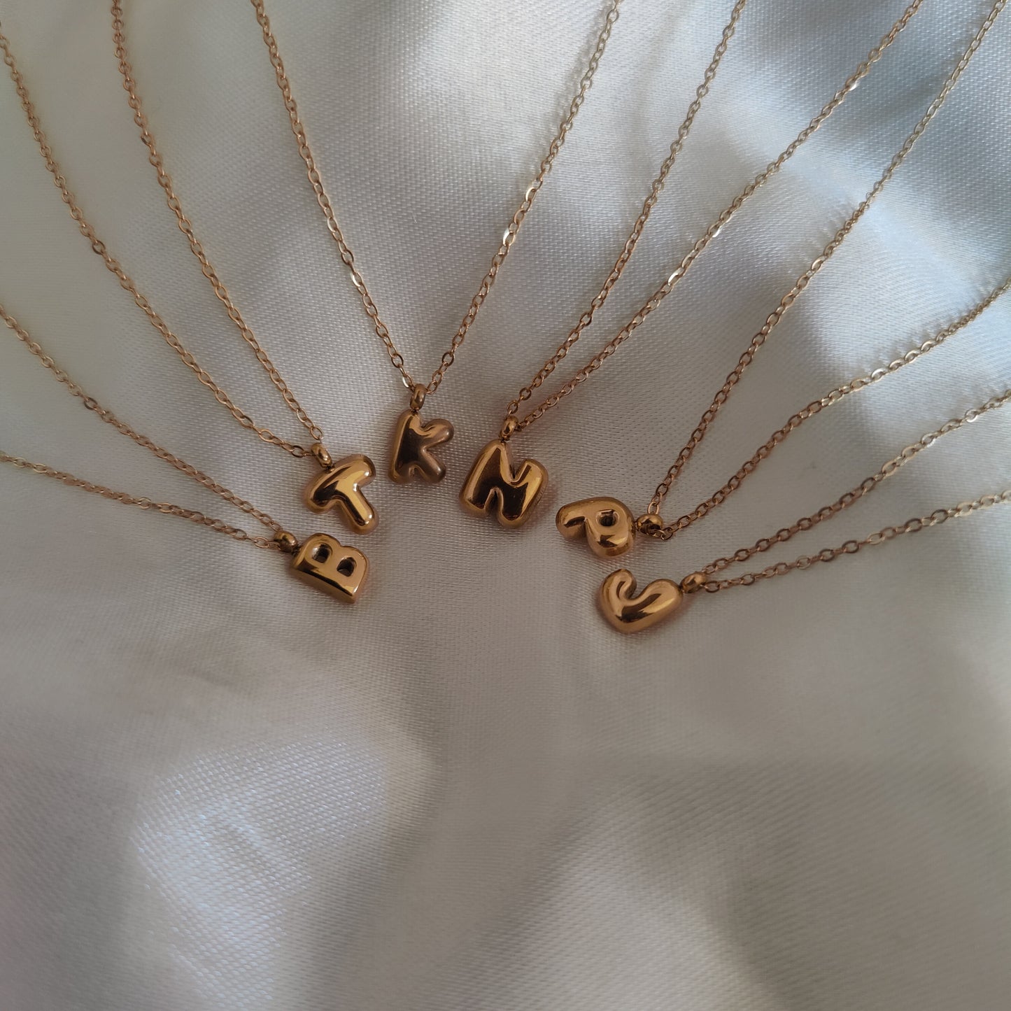 Mini bubble Initial Neckpieces