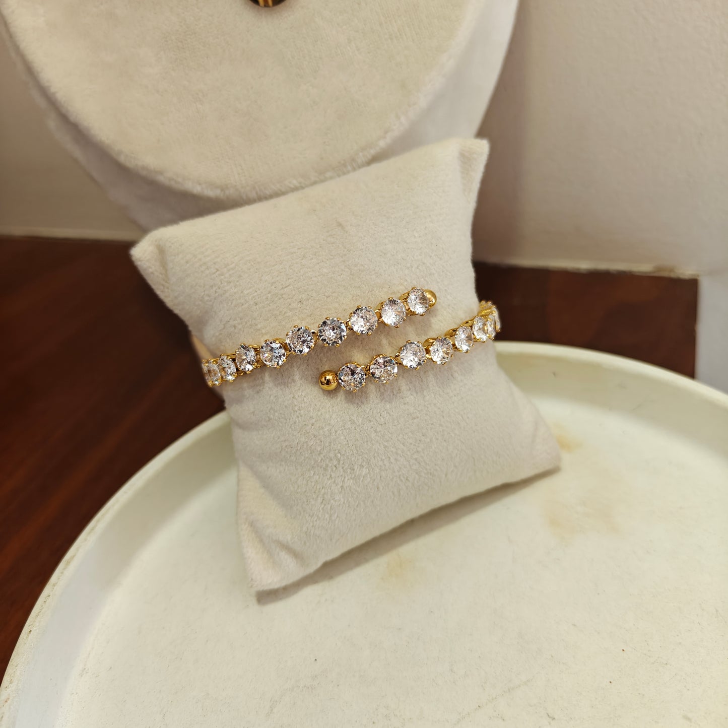 Ruby zirconia cuff