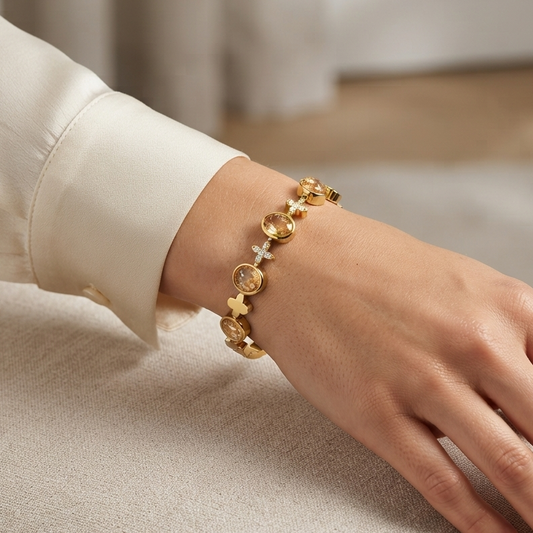 Honey glazed thin wrist kada