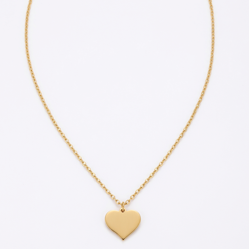 Golden heart neckpiece