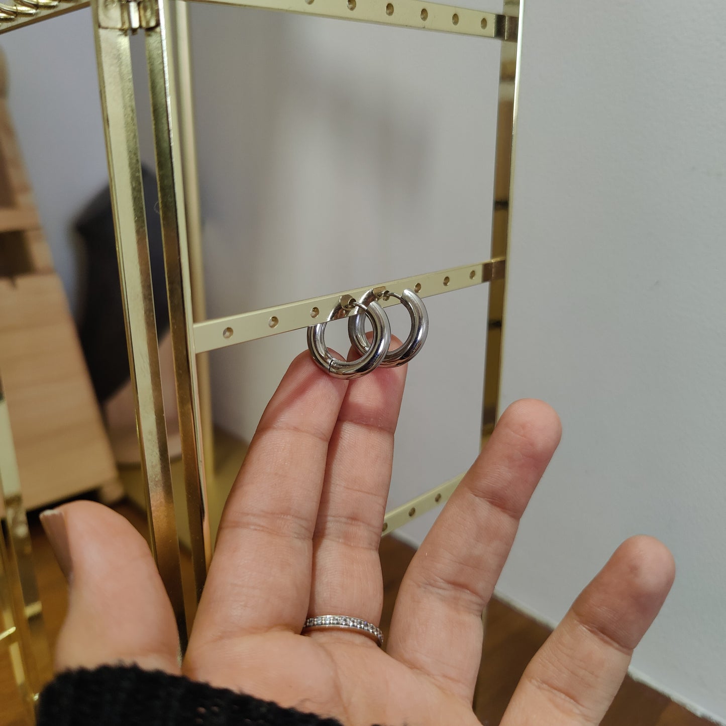 Silver hoops
