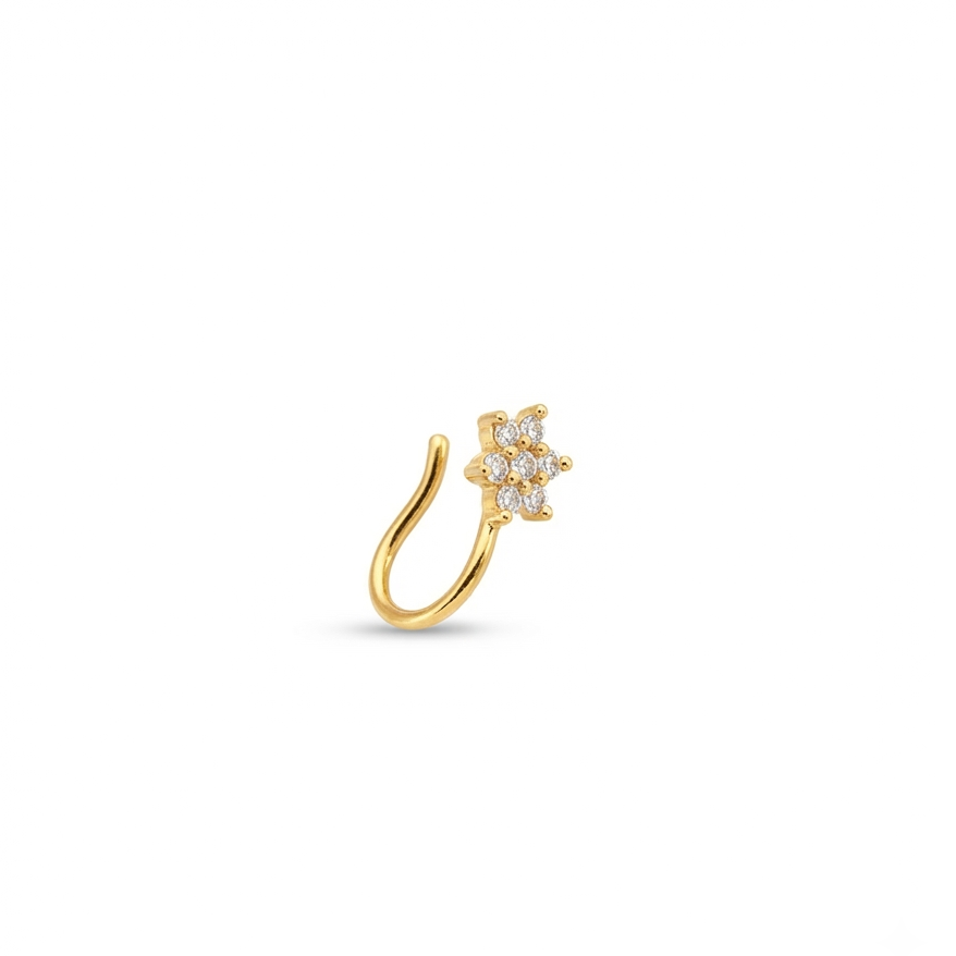 Petal clip on nose cuff
