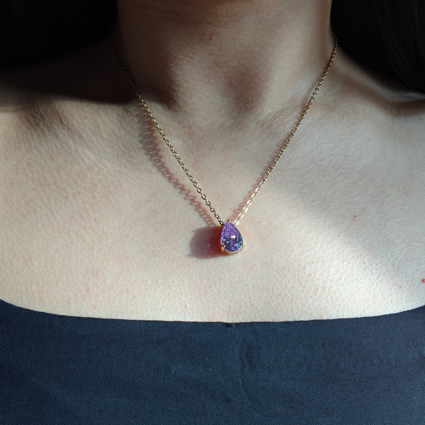 Birthstone drop neckpieces