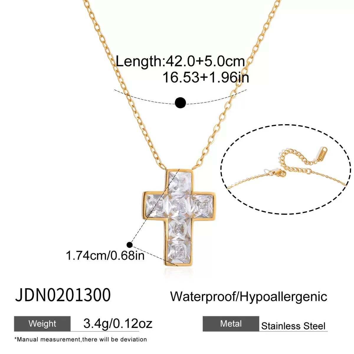 Diamond cross neckpiece