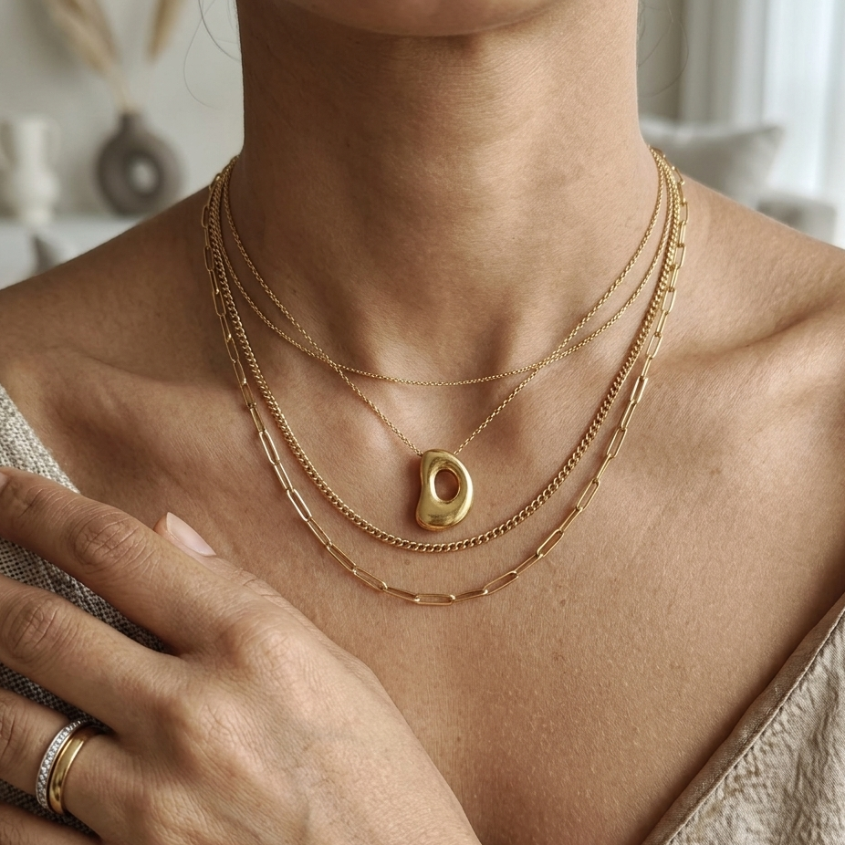 Bubble initial neckpieces