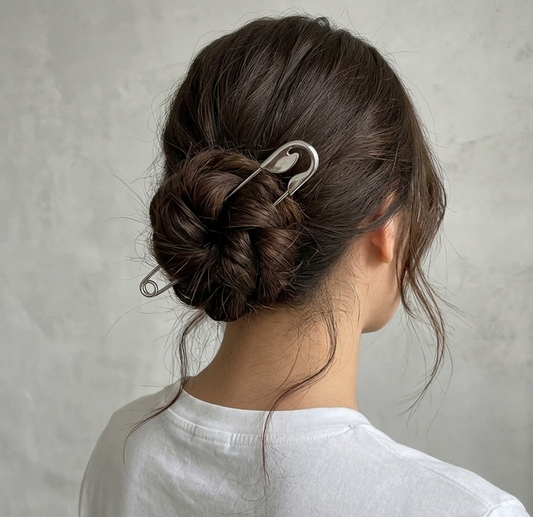 Safety pin hairpin