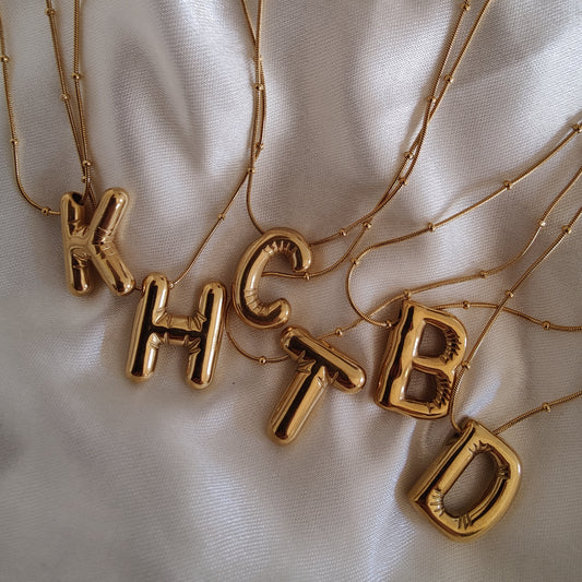 Bubble Initial Neckpieces