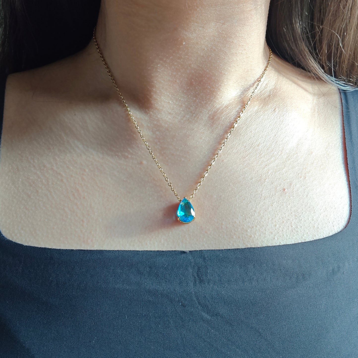 Birthstone drop neckpieces