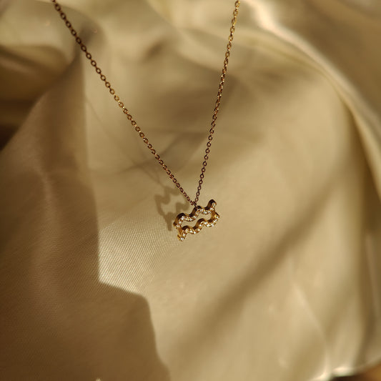 Aquarius zodiac neckpiece + choker