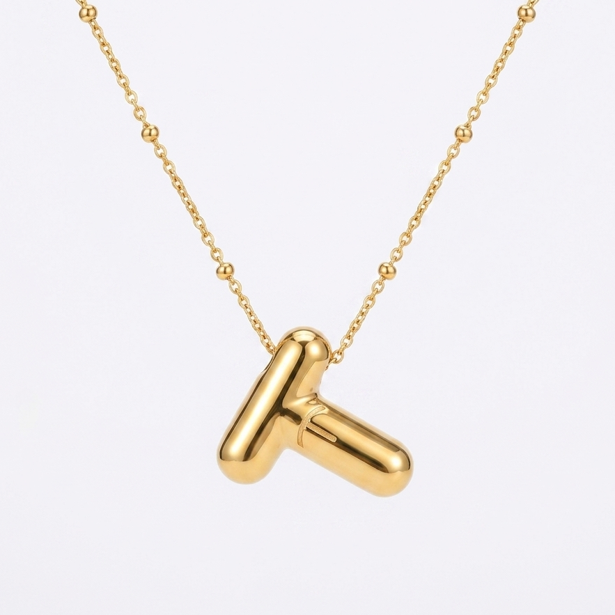 T bubble initial neckpiece