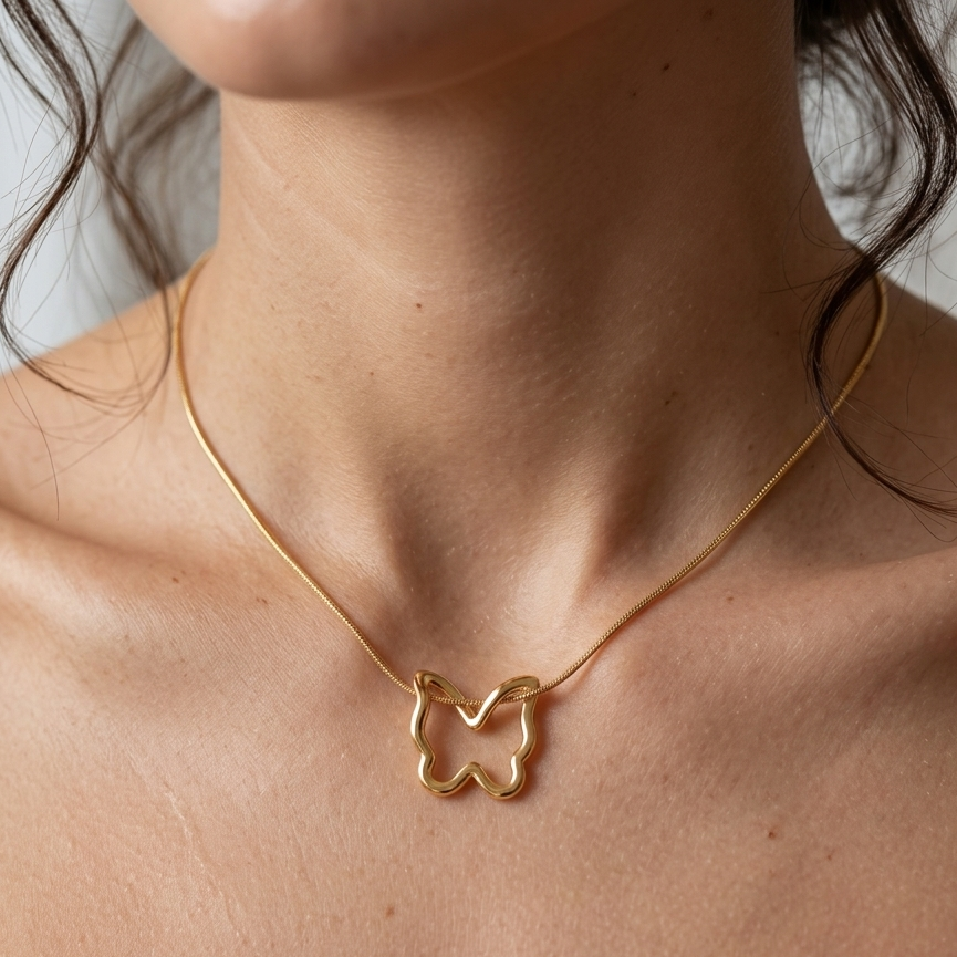 Interwined butterfly neckpiece