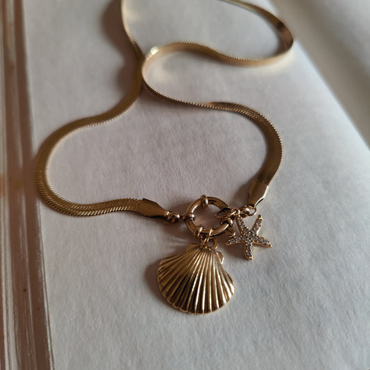 Shell charms neckpiece