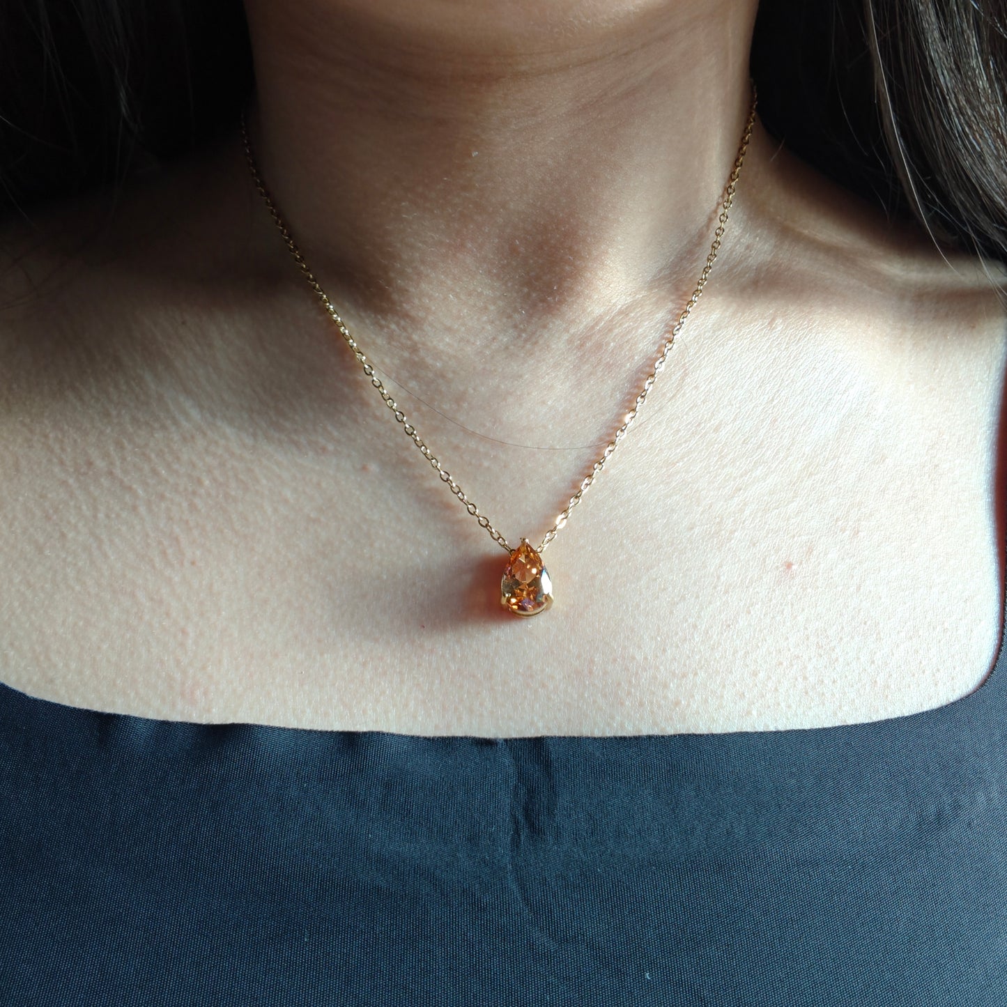 Birthstone drop neckpieces
