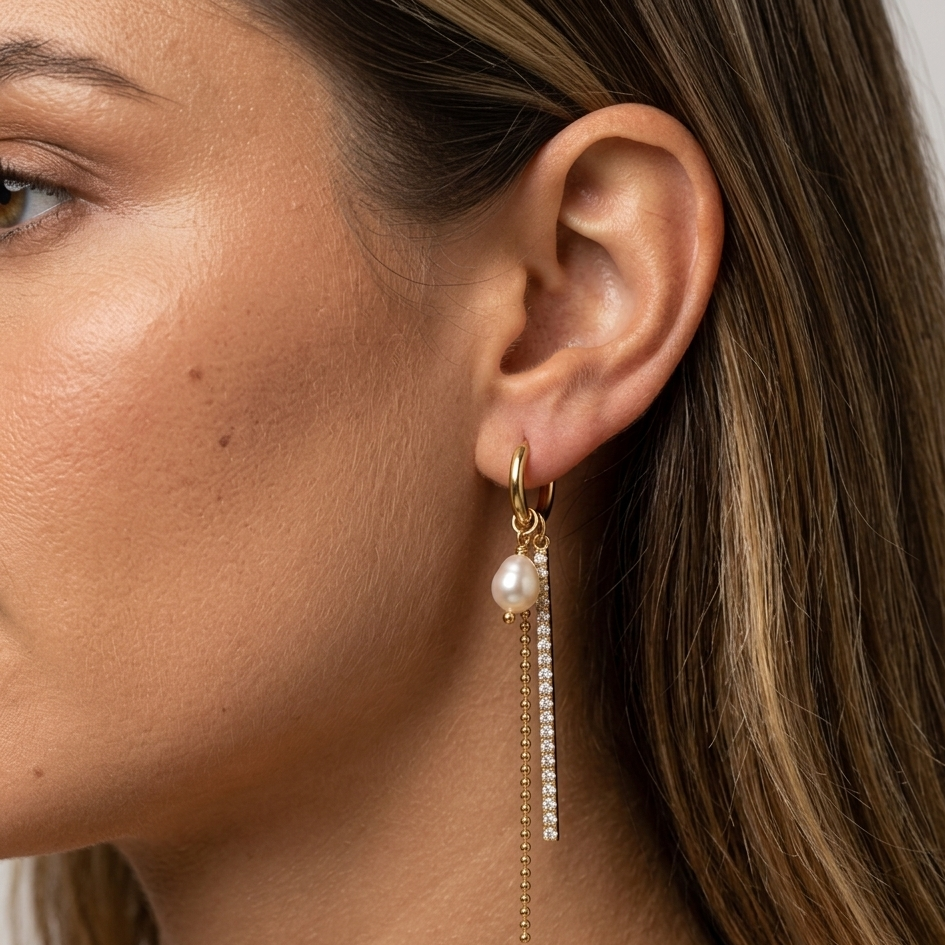 Celestial mismatched earrings