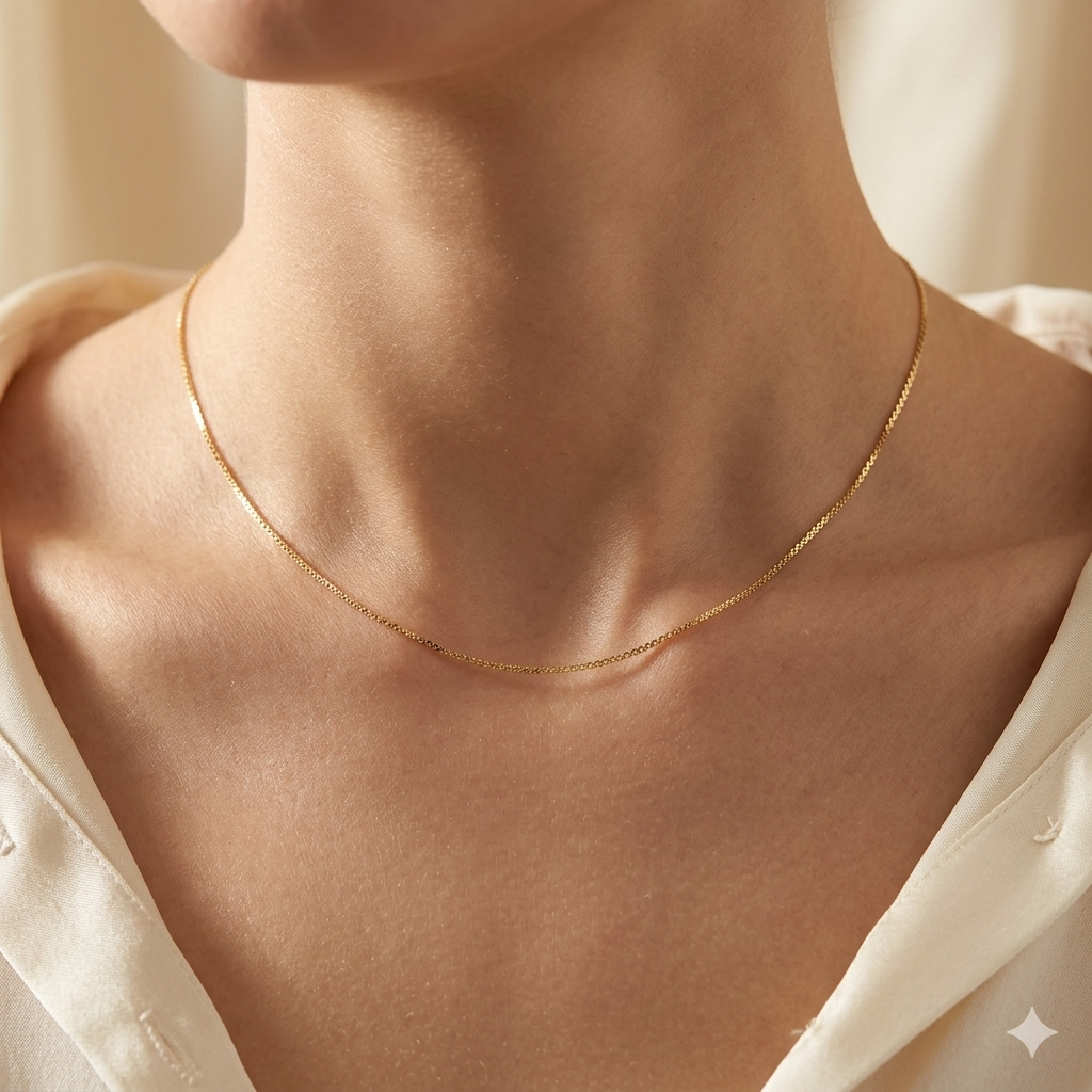 Dainty gold stackable chain