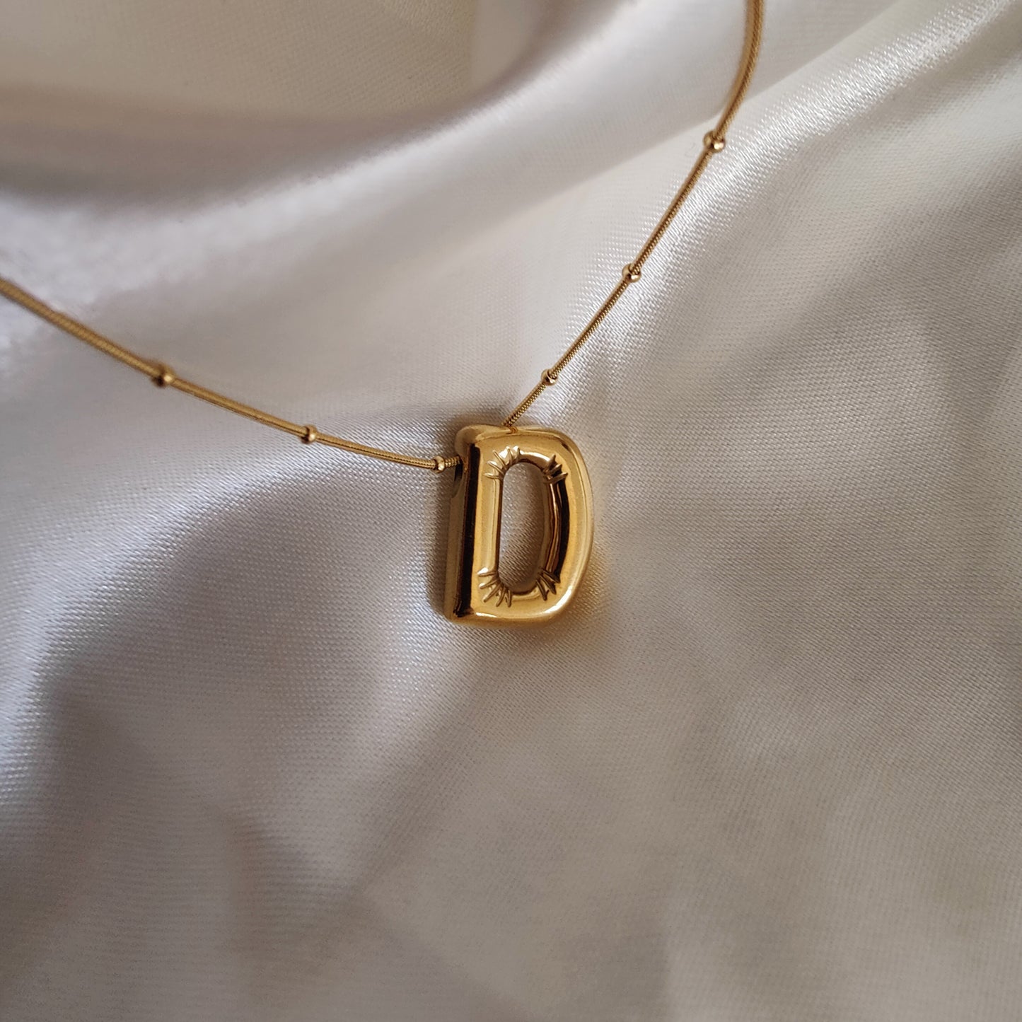 Bubble Initial Neckpieces