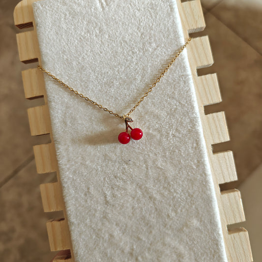 Cherry pendant neckpiece