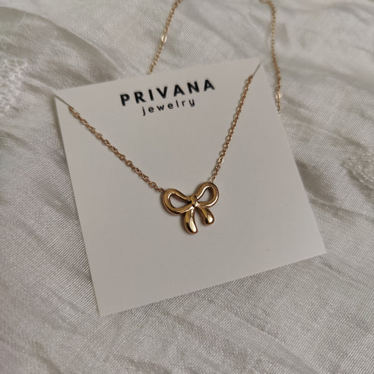 Ribbon bow neckpiece