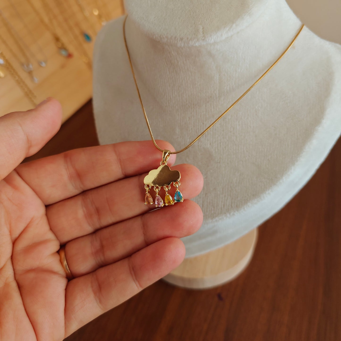 Rain cloud neckpiece