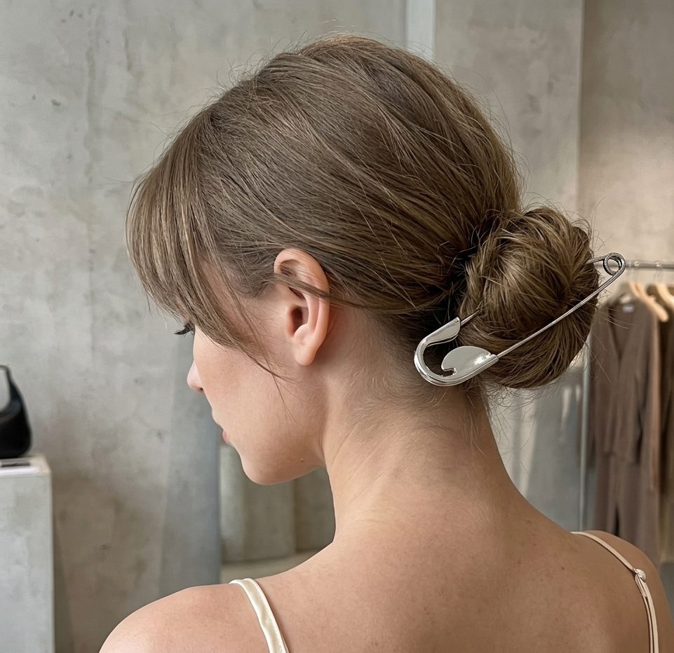 Safety pin hairpin