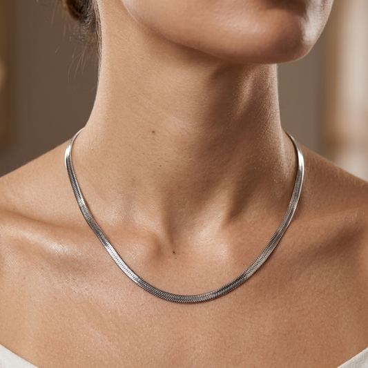 Silver Herringbone Chain