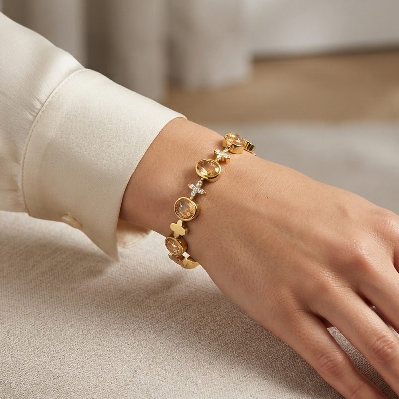Honey glazed thin wrist kada