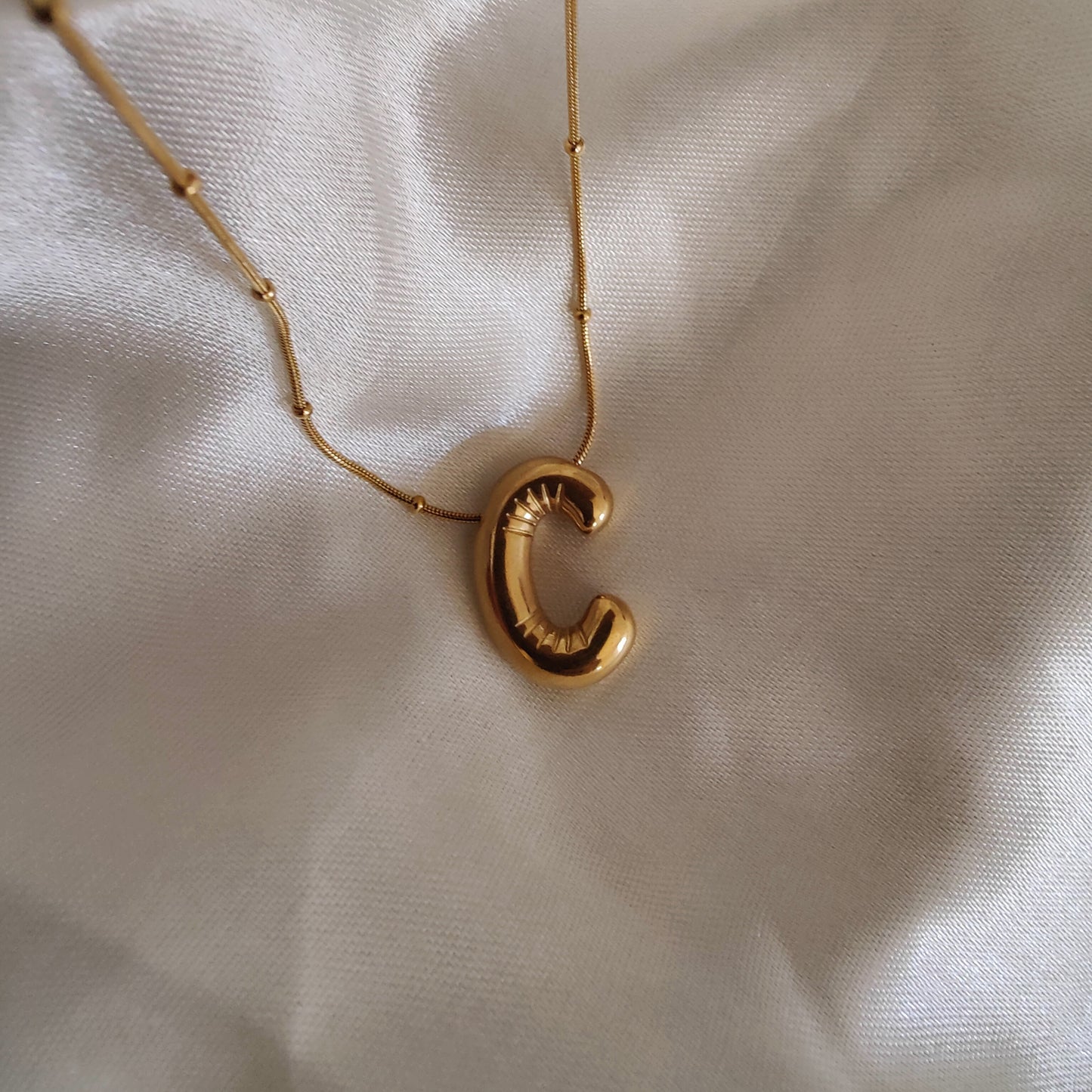 Bubble Initial Neckpieces