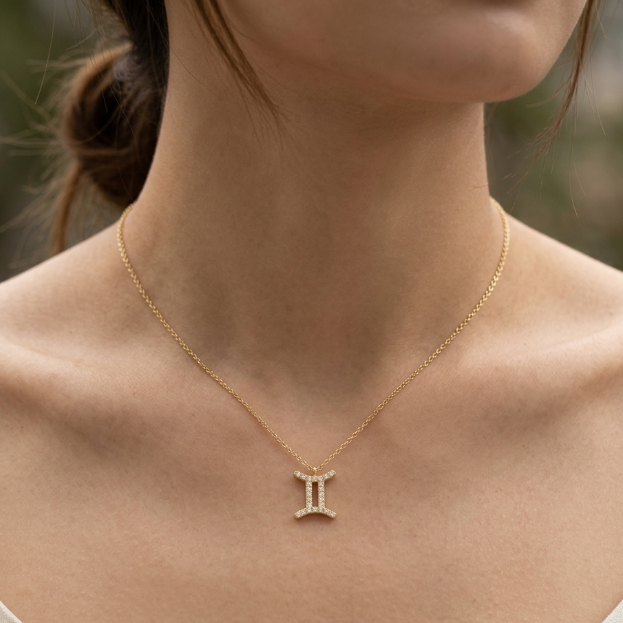 Gemini zodiac Neckpiece+Choker