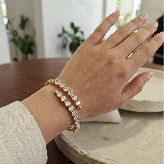 Ruby zirconia cuff
