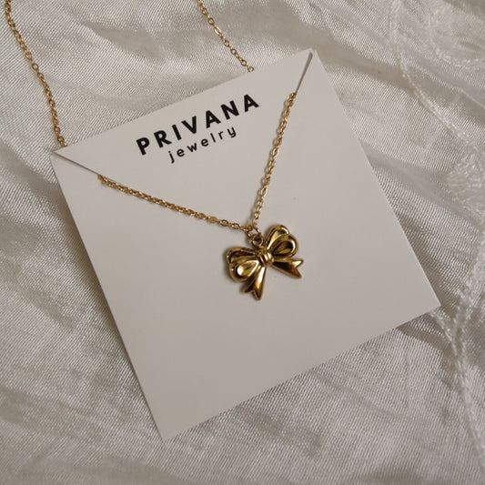 Emmie bow neckpiece