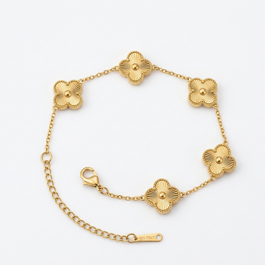 Four leaf bracelet