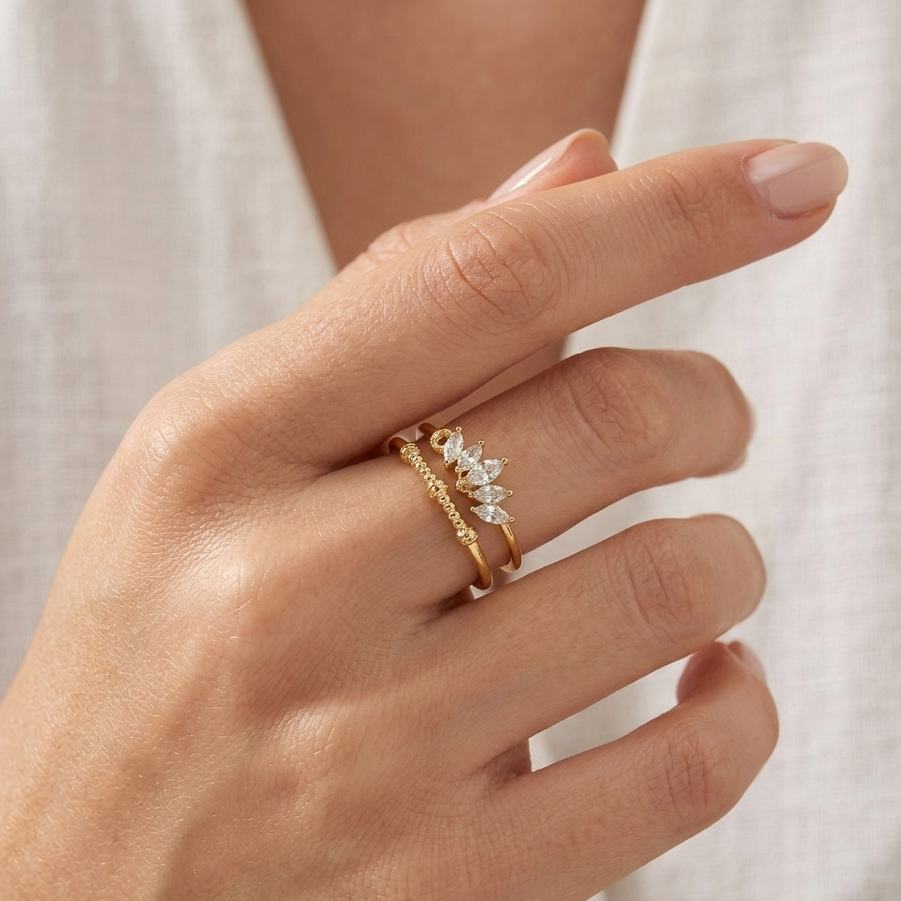 Petal stack ring