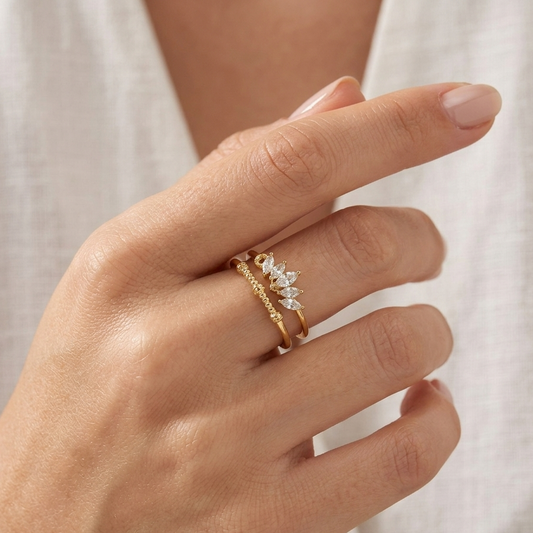 Petal stack ring