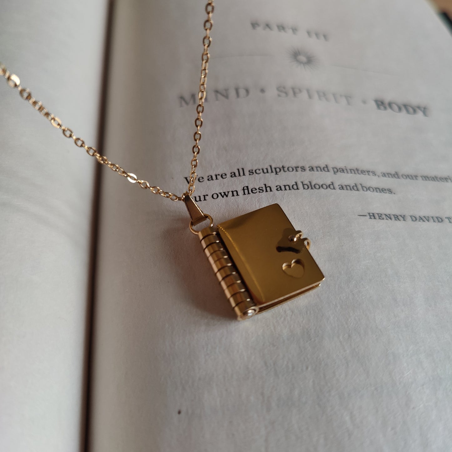 Vintage openable diary neckpiece