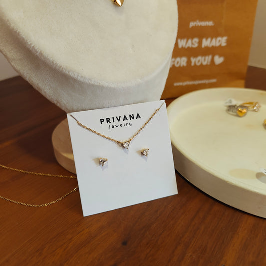 Maisie neckpiece & studs set