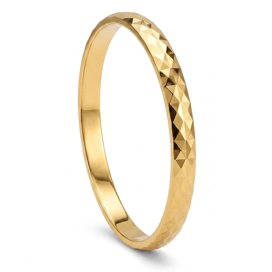 Textured gold stackable cuff