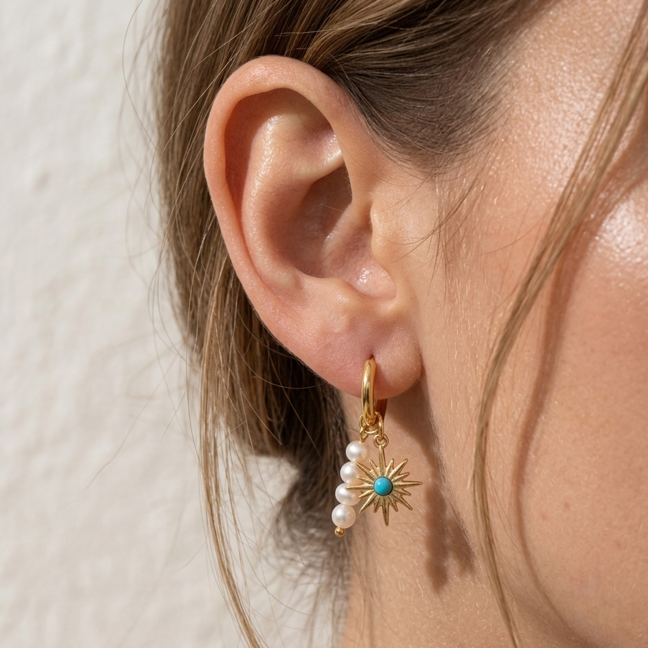 Celestial mismatched earrings