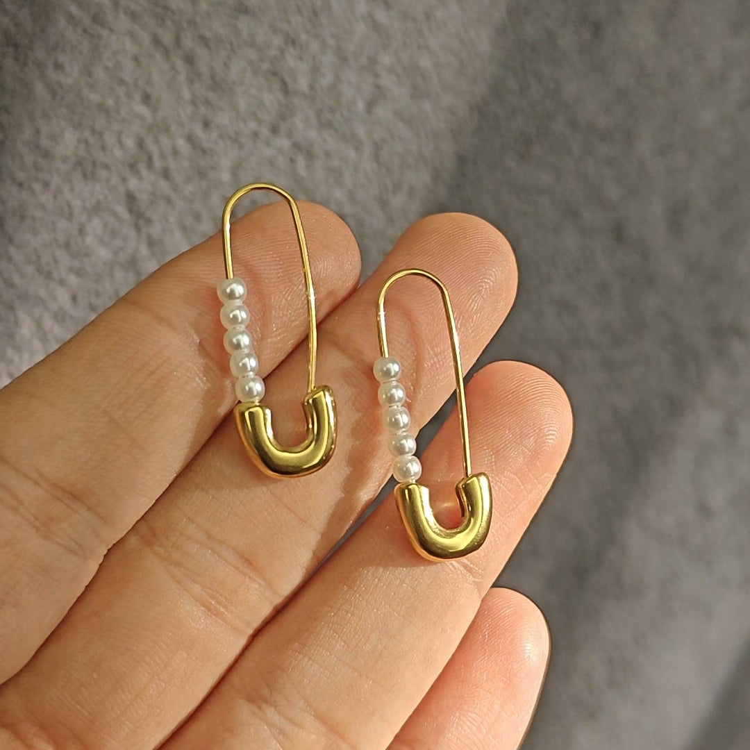 Safety pin earrings