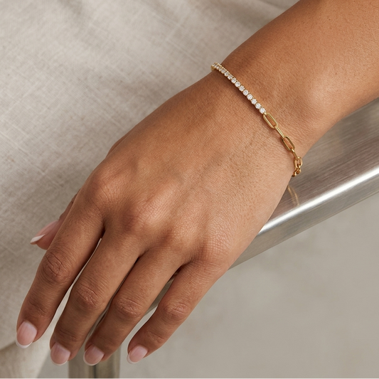Champagne split bracelet