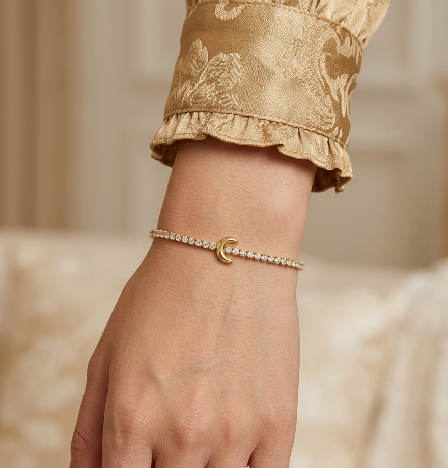 Moon tennis bracelet