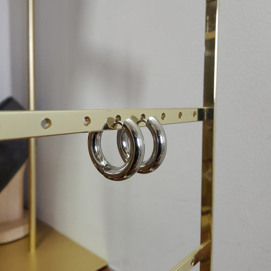 Silver hoops
