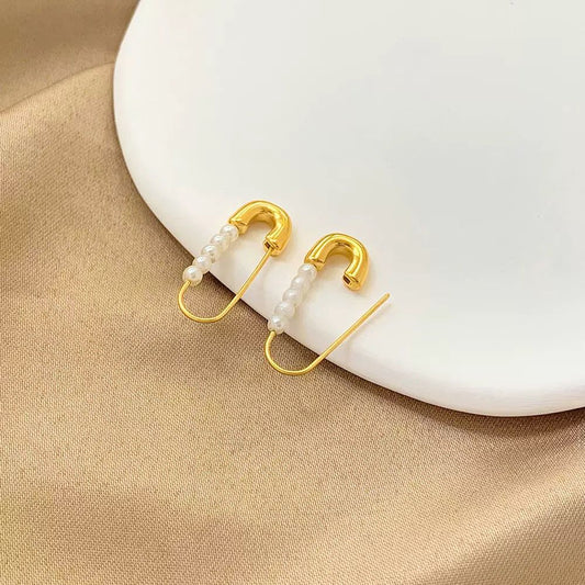 Safety pin earrings