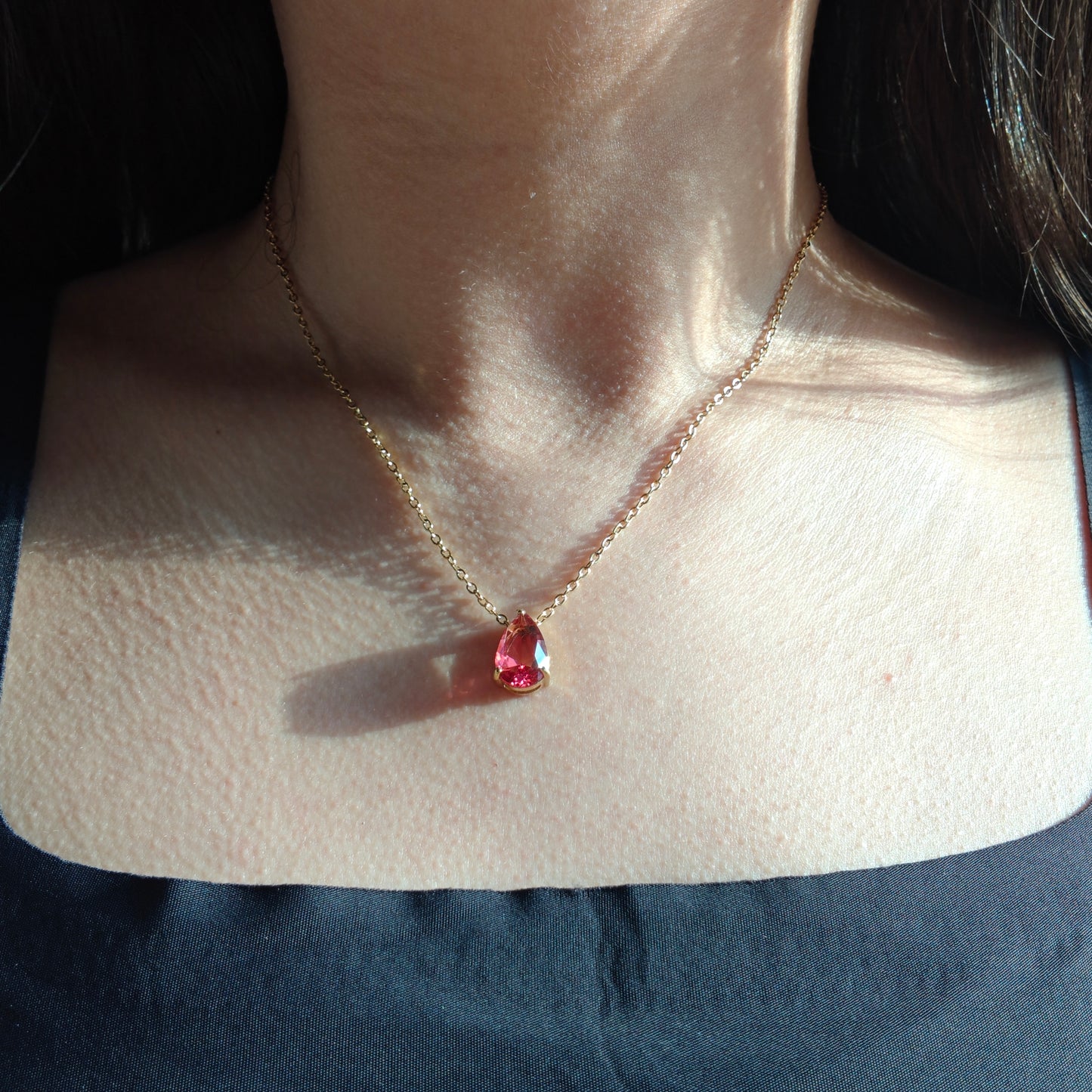 Birthstone drop neckpieces