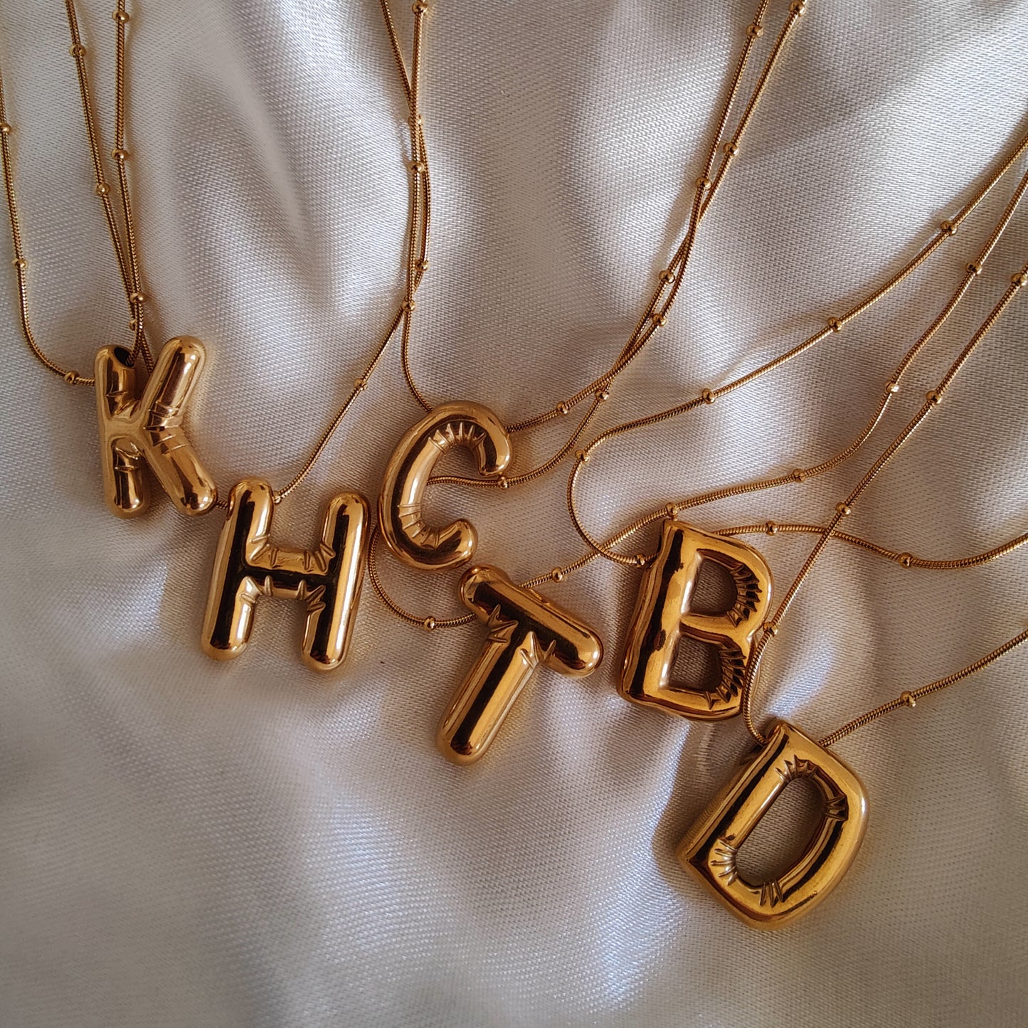 Bubble Initial Neckpieces