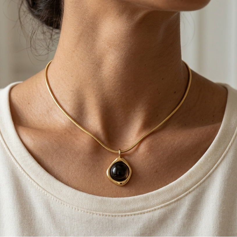 Black orb neckpiece