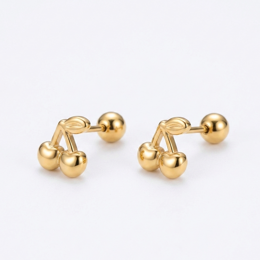 Little Cherry ball-back studs