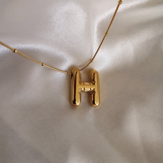 Bubble Initial Neckpieces