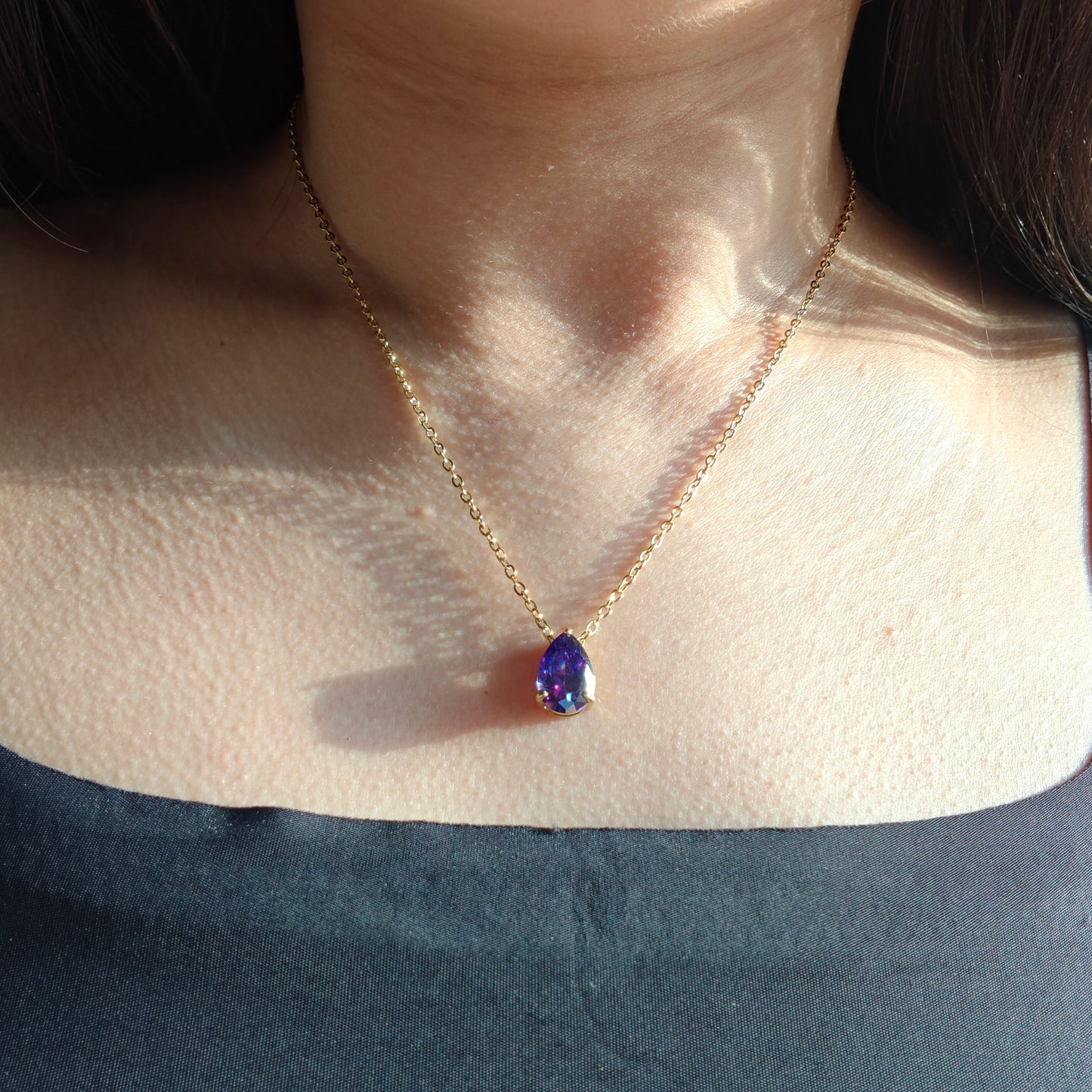Birthstone drop neckpieces